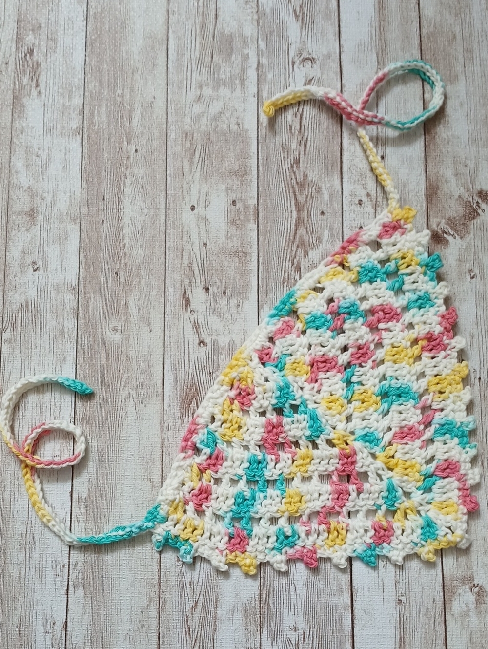 Bandana Handcrafted Hair Cover Festival Boho Teal Pink Yellow Beachy Accessory